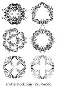 Vector Floral Frame Set