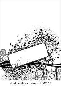 vector floral frame / With space for your text