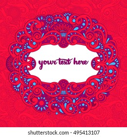 Vector floral frame in steampunk style. 
Ornamental texture with flowers which are similar to the sun. 
All elements background are not cropped and hidden under mask.