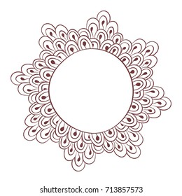 Vector floral frame template