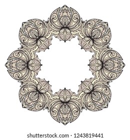 Vector floral frame. Template for flyer or invitation card design. for banners, greeting cards, gifts tags