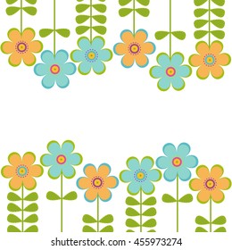 Vector floral frame. There's space for photo or text.