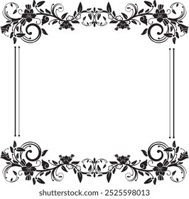 
Vector floral frame with traditional Japanese ornaments, created by author, not AI generated. Retro oriental style, exquisite wedding decoration design, vinyl and laser ready.