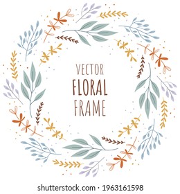 Vector floral frame, floral wreath
