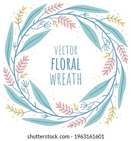 Marco vectorial floral, flor floral