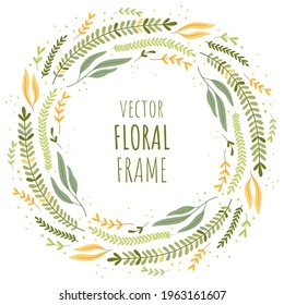 Marco vectorial floral, flor floral
