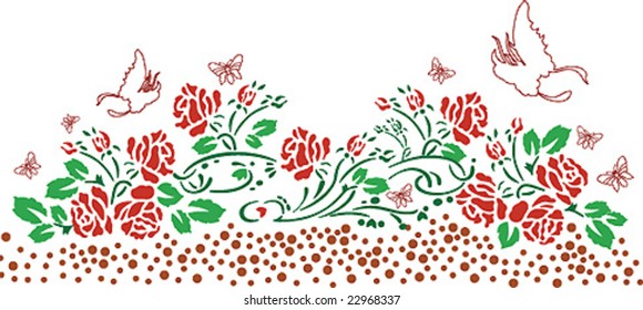 Vector  Floral Garden