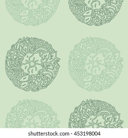 vector floral geometric pattern on grunge background with lace ornament. background for a card. Vintage Lace Doily. Can be used for packaging, invitations. Wedding Day decoration, bag template.