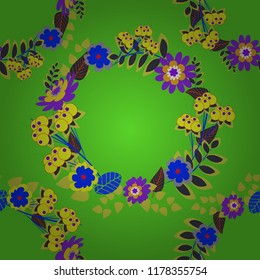 Vector floral green, gray and blue texture pattern. Seamless pattern can be used for wallpaper, pattern fills, printing, surface textures, fabric or textile.