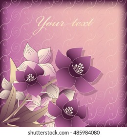 Vector floral greeting card