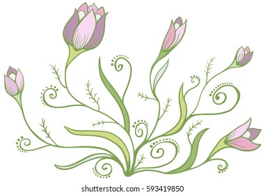 Vector floral greeting card . You can design cards, notebook cover so one.