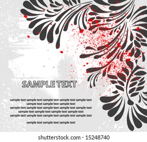 vector floral grunge background