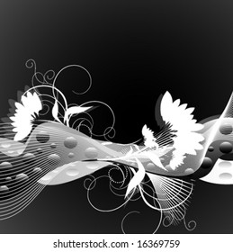 vector floral grunge background