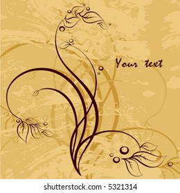 vector floral grunge background