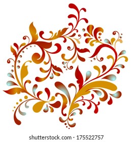 Vector floral heart.