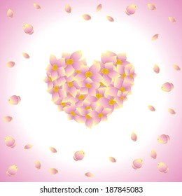 Vector floral Heart background with a modern style