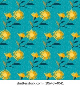 Vector floral illustration background. Abstract pattern of decorative flowers. Design elements for Scrapbook. Can be used for wallpapers, fills images, background, surface