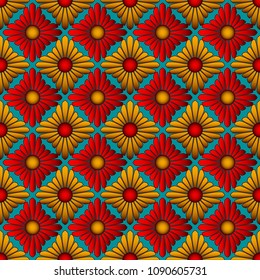 Vector floral illustration background. Abstract pattern of decorative flowers. Design elements for Scrapbook. Can be used for wallpapers, fills images, background, surface