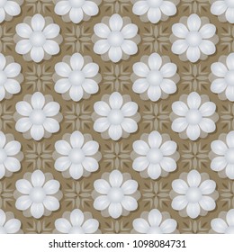 Vector floral illustration background. Abstract pattern of decorative flowers. Design elements for Scrapbook. Can be used for wallpapers, fills images, background, surface