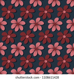 Vector floral illustration background. Abstract pattern of decorative flowers. Design elements for Scrapbook. Can be used for wallpapers, fills images, background, surface