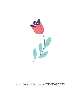 Vector floral vector illustration design in pastel colors