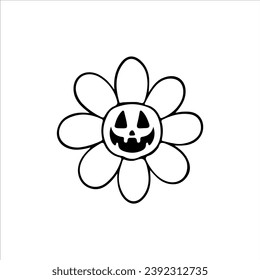 ilustración vectorial floral con concepto de calabaza