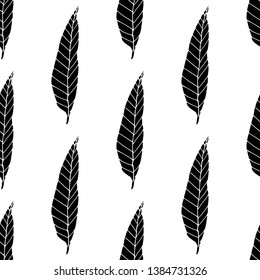Vector floral illustration. Seamless floral pattern. Leaves texture for fabric print, wrapping, wallpaper background.