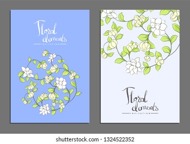 Vector floral illustration of some beautiful flowers