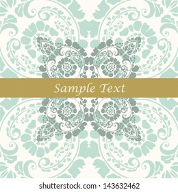 Vector floral invitation card