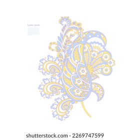 Vectorflorales isoliertes Muster mit Paisley-Ornament