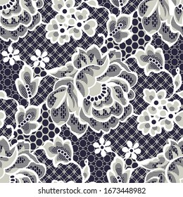 Vector Floral Lace Seamless Pattern