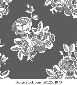  vector floral lace seamless pattern