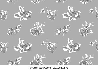  patrón fluido vectorial de encaje floral