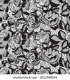  vector floral lace seamless pattern