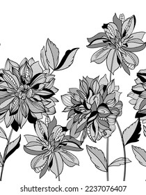vector floral lace seamless pattern