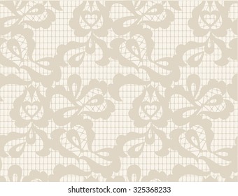 Vector Floral lace vintage rustic seamless pattern. Background can be used for wallpaper, fills, web page, surface textures.