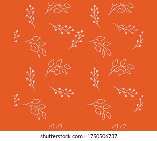 Vector floral leaf pattern background