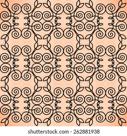 Vector floral line style background, seamless monogram design pattern. Infinitely wallpaper,lingerie and jewelry. Your invitation cards, wallpaper, and more decorations.
