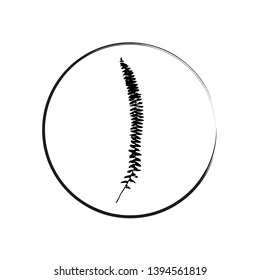 Vector floral logo. Botanical illustration  with isolated  destroyed silhouette on white background. Graphic design for 
card, web banner, poster or invitation.