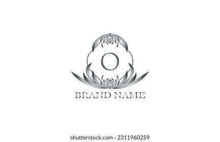Vector floral logo design with initial letter O for flower shop, cosmetics, organic, eco concepts, health, spa, restaurant, hotel, business