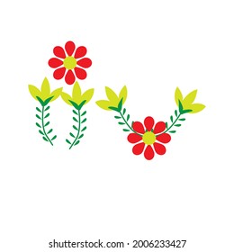 logotipo floral vectorial o ilustración floral plana