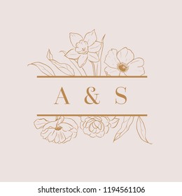 Vector floral logo template