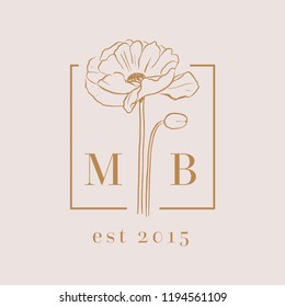 Vector floral logo template