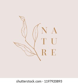 Vector floral logo template