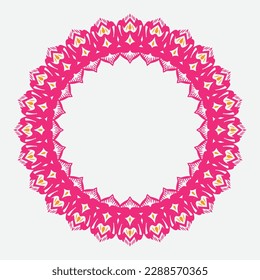 Vector floral logo template in elegant and minimal style with colorful color on grey background illustration. Circle frame logo. For badges, labels, logotypes and branding business identity.