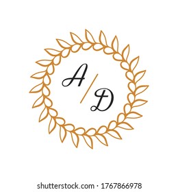 Vector of floral logo template or wedding