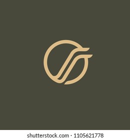 Vector floral luxury curve logo design. Round gold ornate frame. Vintage premium design vector element. Emblem luxury beauty spa, cosmetics, hotel, restaurant. Wedding elegant outline frame.