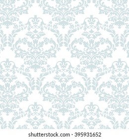 Vector floral luxury ornament pattern. Stylized peonies flower Elegant luxury texture for textile, fabrics or wallpapers backgrounds. Opal Blue color