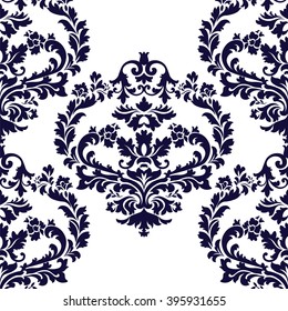 Vector floral luxury ornament pattern element. Stylized peonies flower Elegant luxury texture for textile, fabrics or wallpapers backgrounds. Blue color