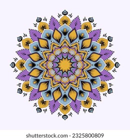 Vector floral luxury ornamental Islamic mandala design background
